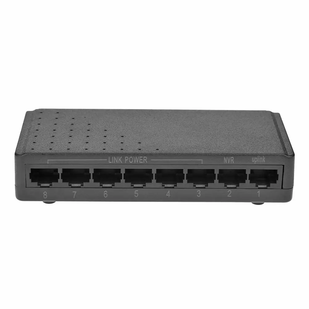 8 Порты коммутатор питания через Ethernet 6 + 2 PoE 10/100M Мощность без адаптер для