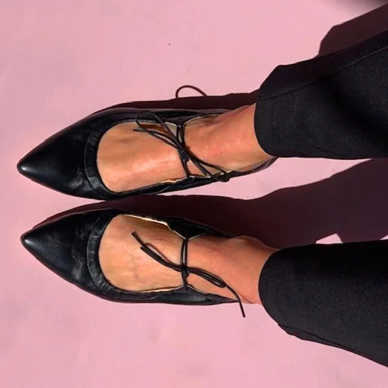 Женская обувь на плоской подошве новинка 2021 европейский стиль однотонная модная