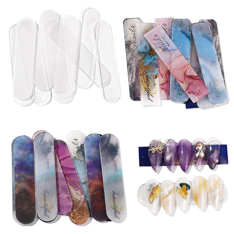 

1Set False Nail Tips Nail Art Display Stand Practice Acrylic Gel Polish Holder Strip Manicure Showing Tools