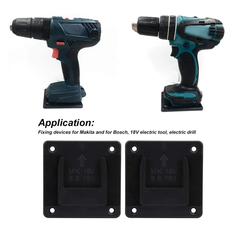 2pcs machine holder wall mount storage bracket fixing devices for makita 18v electric tool battery tools accessories free global shipping