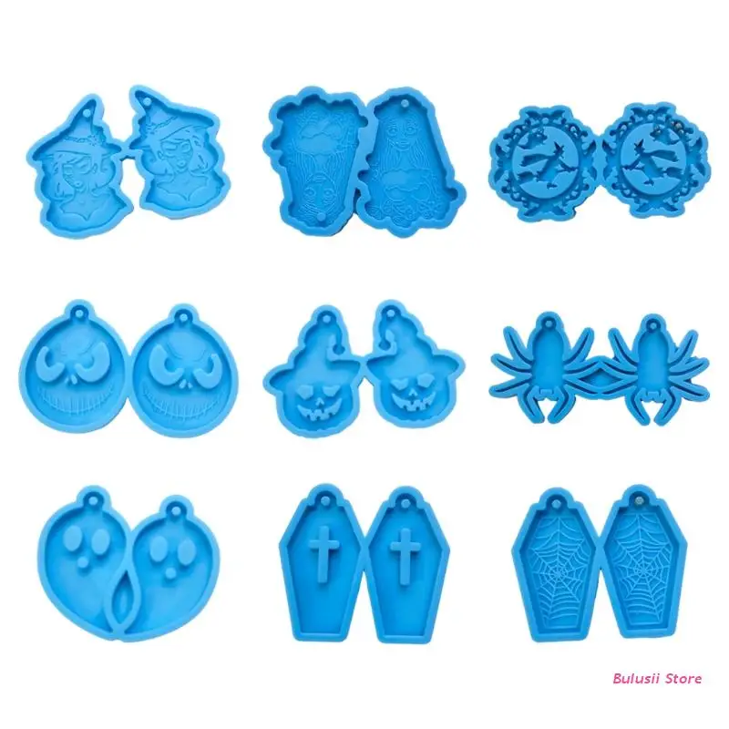 

Halloween Earrings Epoxy Resin Mold DIY Ear Drop Dangle Pendant Silicone Mould