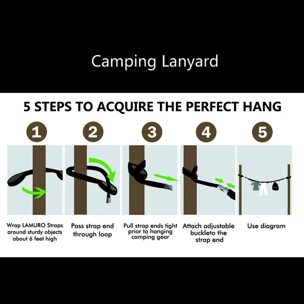 

Travel Portable Nylon Multi-function Belt Hook Rope With 10 D Buckles + Storage Bag Windproof Clothes Belt