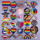 Термоклейкие нашивки для одежды, с изображением радуги, гей-прайд, единорога, вышитые нашивки для одежды, куртки