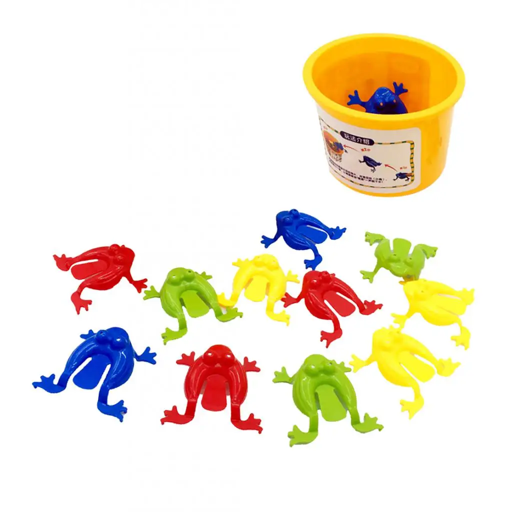 

12 Pieces Frog Toy With Bucket Frog Set Party Favors For Kids