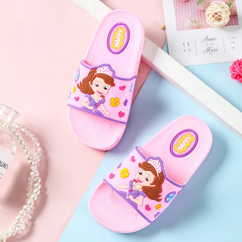 

Children's Slippers Summer Boy Baby Girl Princess Wind Hero Spider Sweet Cute Cartoon Home Indoor Non-slip
