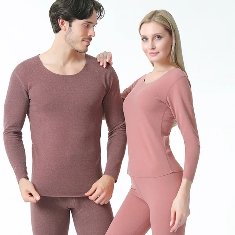 Winter Warm Thermal Underwear Couple Winter Thermo Clothing Set Men Women Body Shaping Double-sided Seamless Thermal Underwear