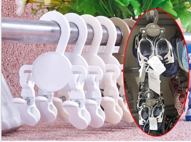 Gancho para zapatos para ni&ntilde;os, colgador de exhibici&oacute;n de calzado, Material PP, productos, venta al por mayor, 200 piezas-0