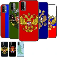 russian national emblem flag phone case for xiaomi redmi 11 lite 9c 8a 7a pro 10t 5g cover mi 10 ultra poco m3 x3 nfc 8 se cover