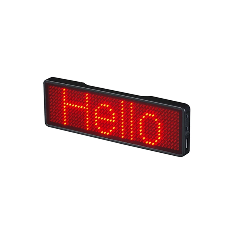

Bluetooth LED Name Badge Rechargeable Light Sign DIY Programmable Scrolling Message Board Display LED