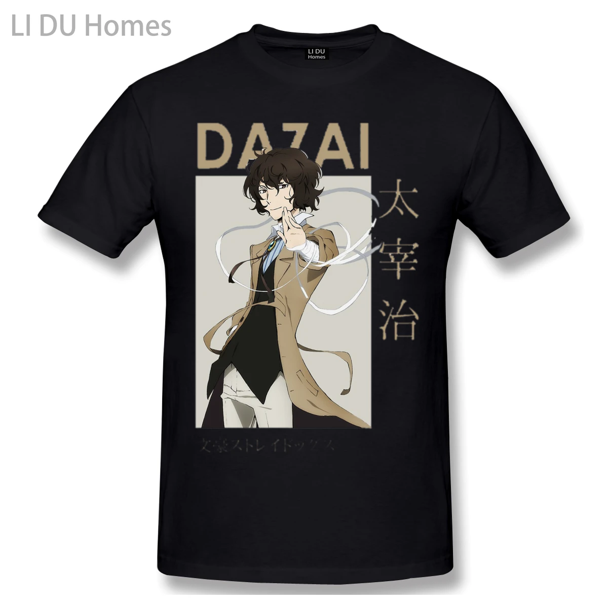 

Повседневная футболка LIDU Осаму дадзай с изображением карточки аниме горячая Распродажа Bungou, футболка с изображением потерянных собак, футб...