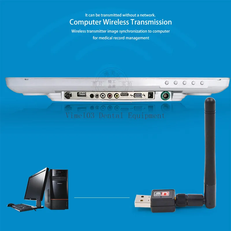 Стоматологическое оборудование 17 дюймов HD мультимедийный монитор+ оральная Камера Эндоскоп бороскоп для dentista Wifi беспроводной