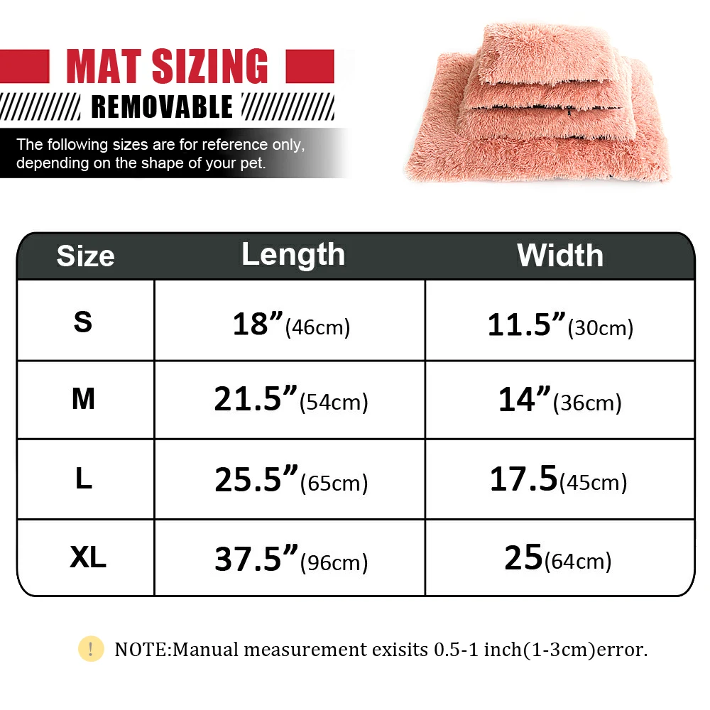

Soft Fleece Pet Dog Bed Mat Long Plush Winter Puppy Cat Bed Blanket Sleeping Cover Mattress For Small Large Dogs Cushion House