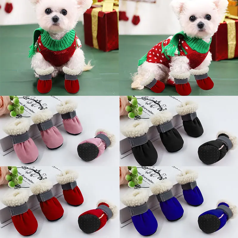 

Practical Popular Stylish Anti-skid Pet Snow Boots Dog Comfortable Warm Supplies Casual Universal Reflective Snow Boots