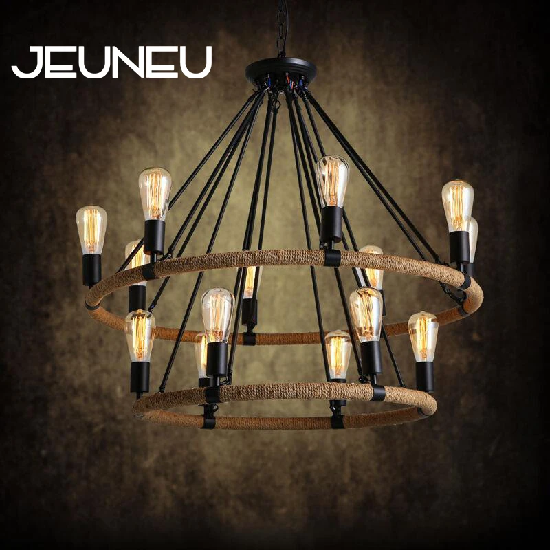 Пасторальная деревенская люстра в стиле кантри E27 светодиодный Американская