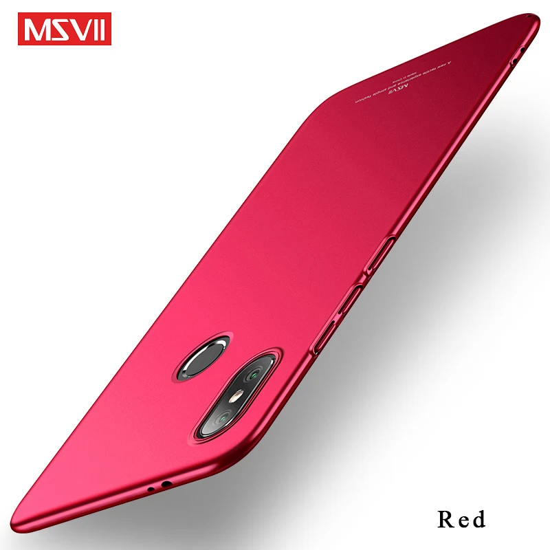 Red Mi A2 Lite чехол MSVII тонкий матовый чехол для Xiao mi A2 mi A2 Lite Global чехол Xio mi A3 Жесткий PC чехол для Xiaomi mi A3 Lite чехол s - Цвет: Red