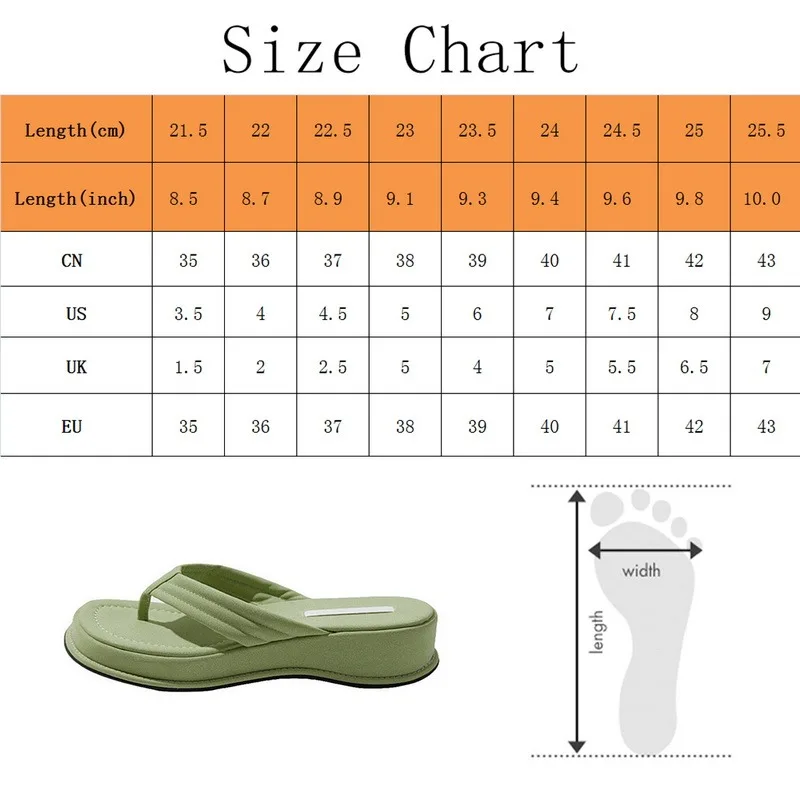 

Summer Thick Bottom Sandals Women Flat Heel Casual Vacation Beach Shoes Leather Flip Flops Outside Platform Leisure Flip Flops