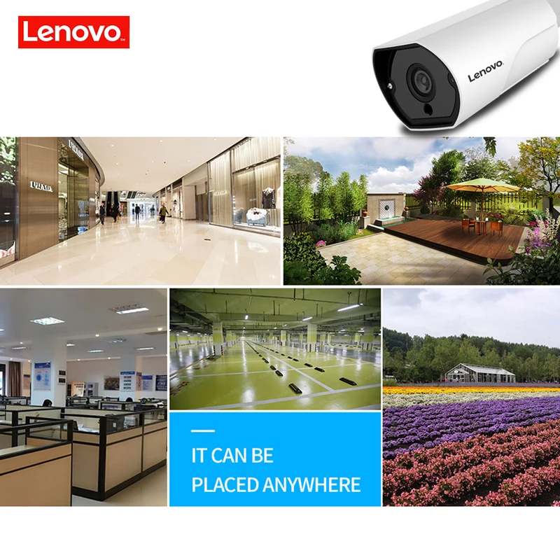 Водонепроницаемая камера Lenovo 1080P POE 2.0MP HD | Безопасность и защита