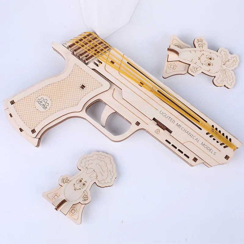 Набор деревянных моделей пазлов ручной работы механическая передача стрельба из