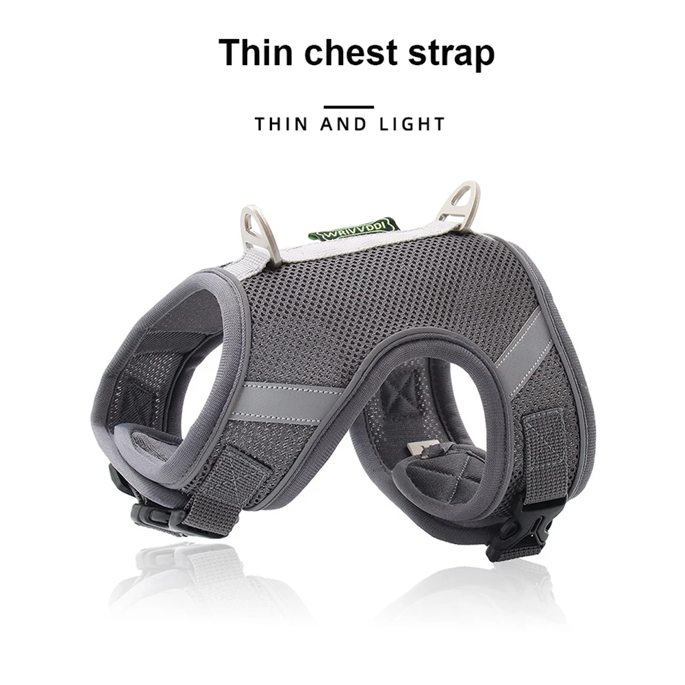 

XS-L Dog Cat Harness Reflective Breathable Adjustable Pet Harness For Small Medium Large Dog Harness Vest Pet Dog Accessories