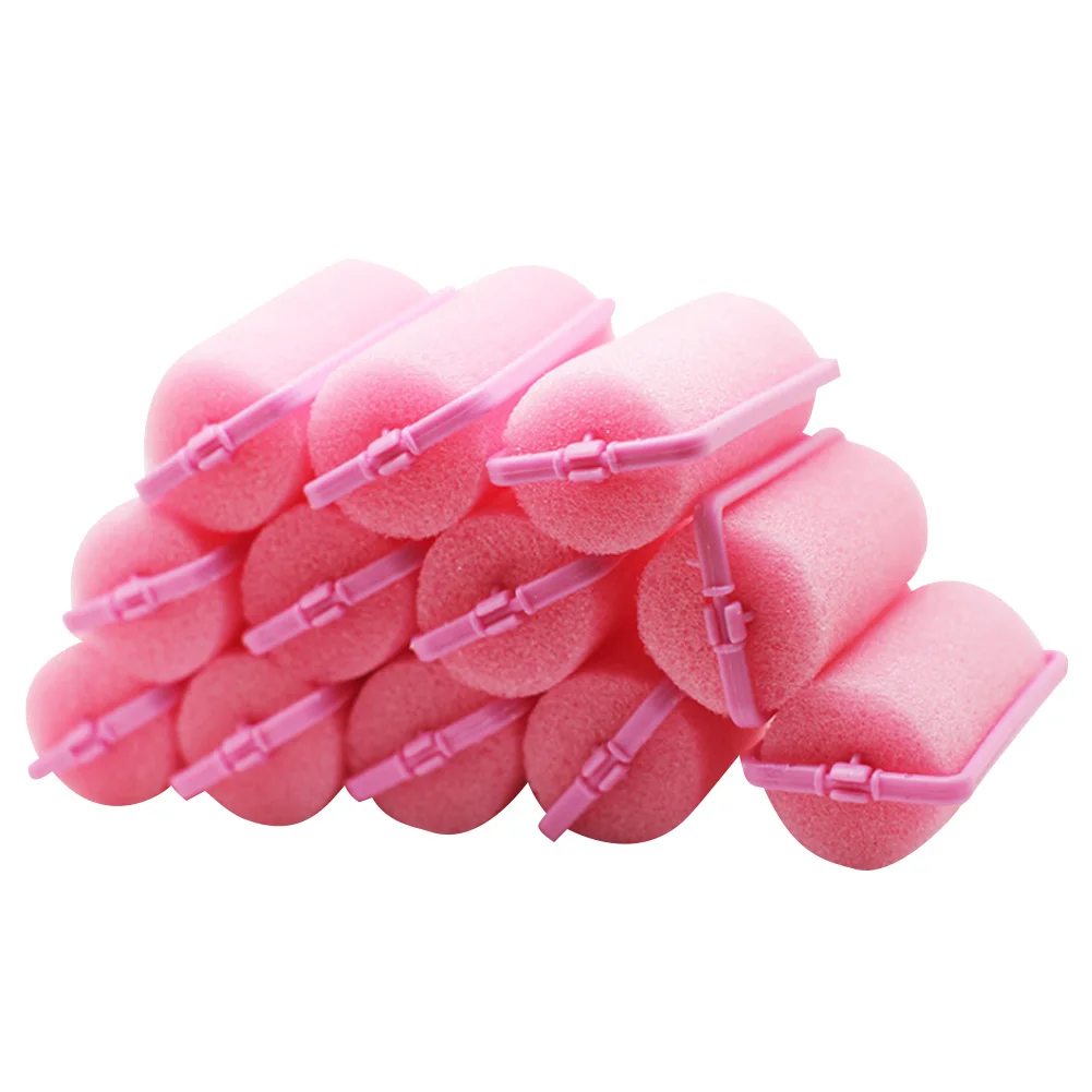 

12pcs Hair Salon Wavy Pear Styling Soft Hair Curler Sponge Hairdressing Stick DIY Barber Overnight Hair Roller Hair Accessory