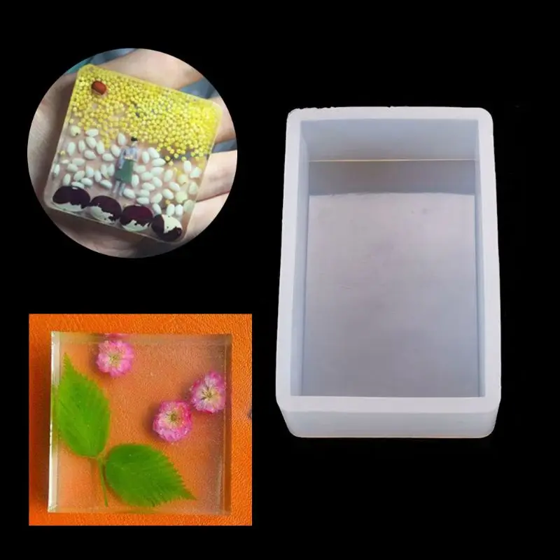 

Handmade Large Rectangular Shape Epoxy Resin Mold Silicone Mould Jewelry Making Tools