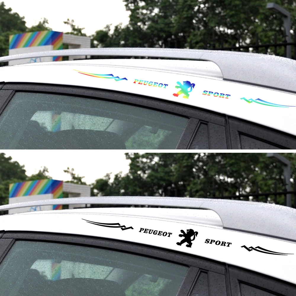

3 Colors Car Decals Reflective Laser Vinyl Sticker Car Styling for Peugeot 206 308 307 207 208 3008 407 508 2008 RCZ Accessories