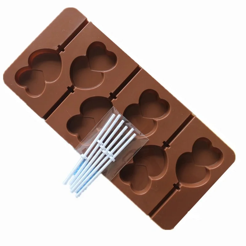 

Love Lollipop Mold Silicone Mold DIY Chocolate Mold Biscuits Mold Silicone Cake Mold Chocolate Cake Pan Round Lollipop Mold