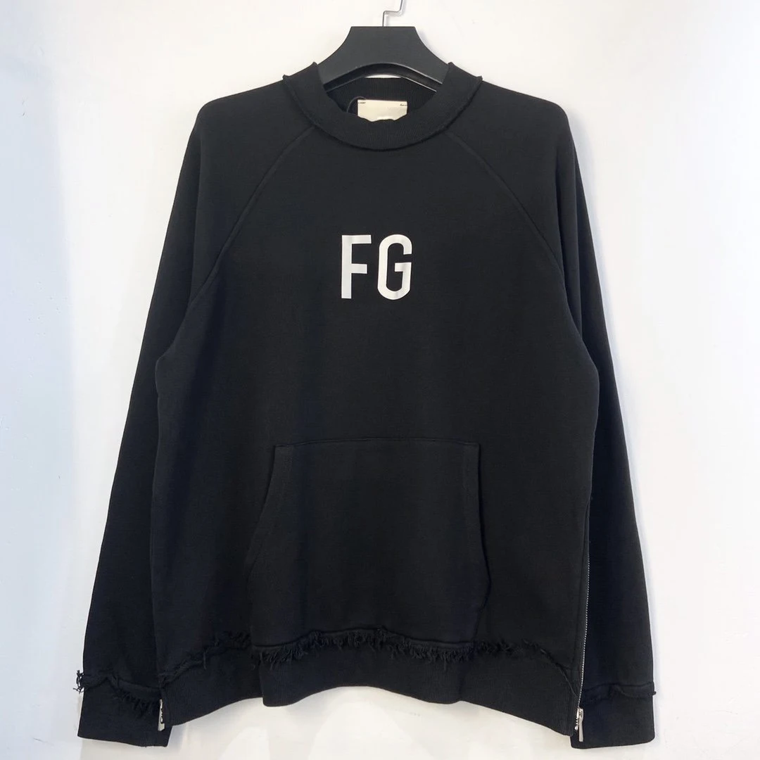

2021 New Arrivals FOG 3M Reflective Logo Pullover Oversized High Street FOG Sweatshirt Men Women Couple 100% Cotton Crewneck