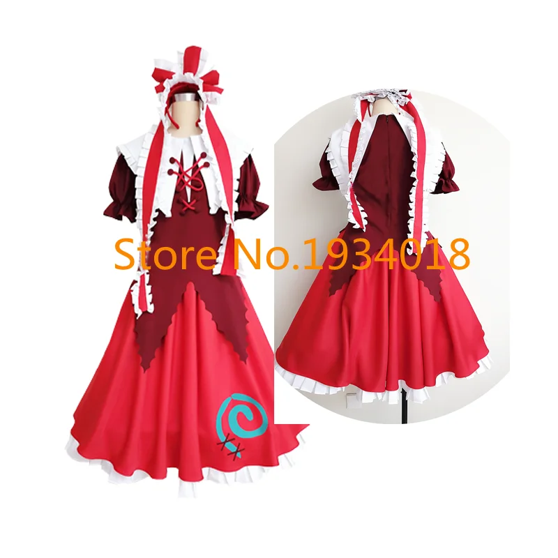 

Аниме проект Touhou Косплей Костюм кагияма Хина платье Хэллоуин Униформа аксессуары любого размера