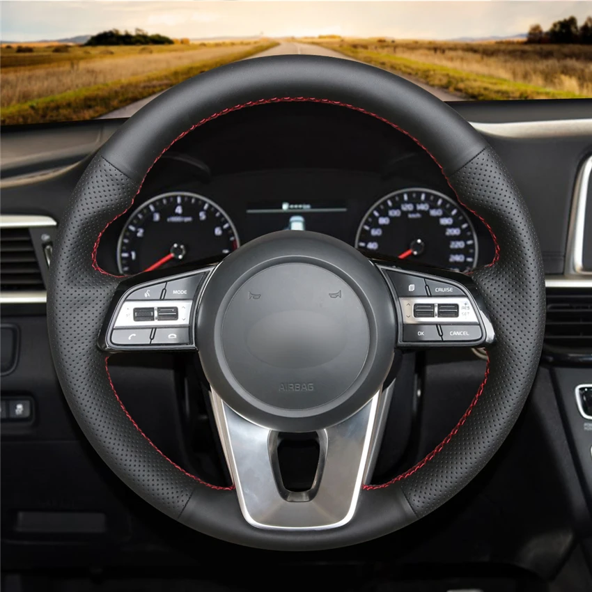Оплетка на рулевое колесо для Kia cerato 2018 K5 Optima 2019 Ceed Forte чехол funda volante|Чехлы руль| |