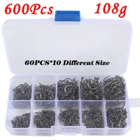 400500600pcsbox box high carbon steel fishing hooks barbed carp fishhook for soft worm lure fly fishing hook set accessories