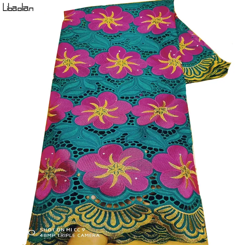 

5yard Swiss lace fabric 2020latest Dry lace embroidery African 100% cotton fabrics Swiss voile lace purple Dubai style k27-9