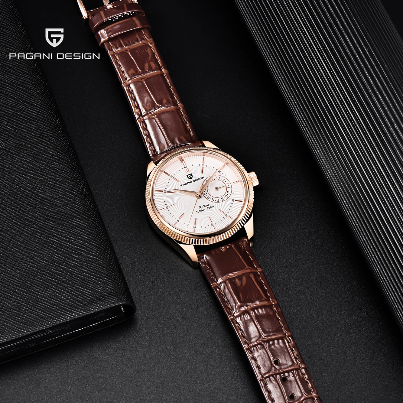 Pagani 2021 Design New Luxury Fashion Casual Men's Quartz Watch Sapphire Glass High Quality Leather Calendar Watch Reloj Hombre