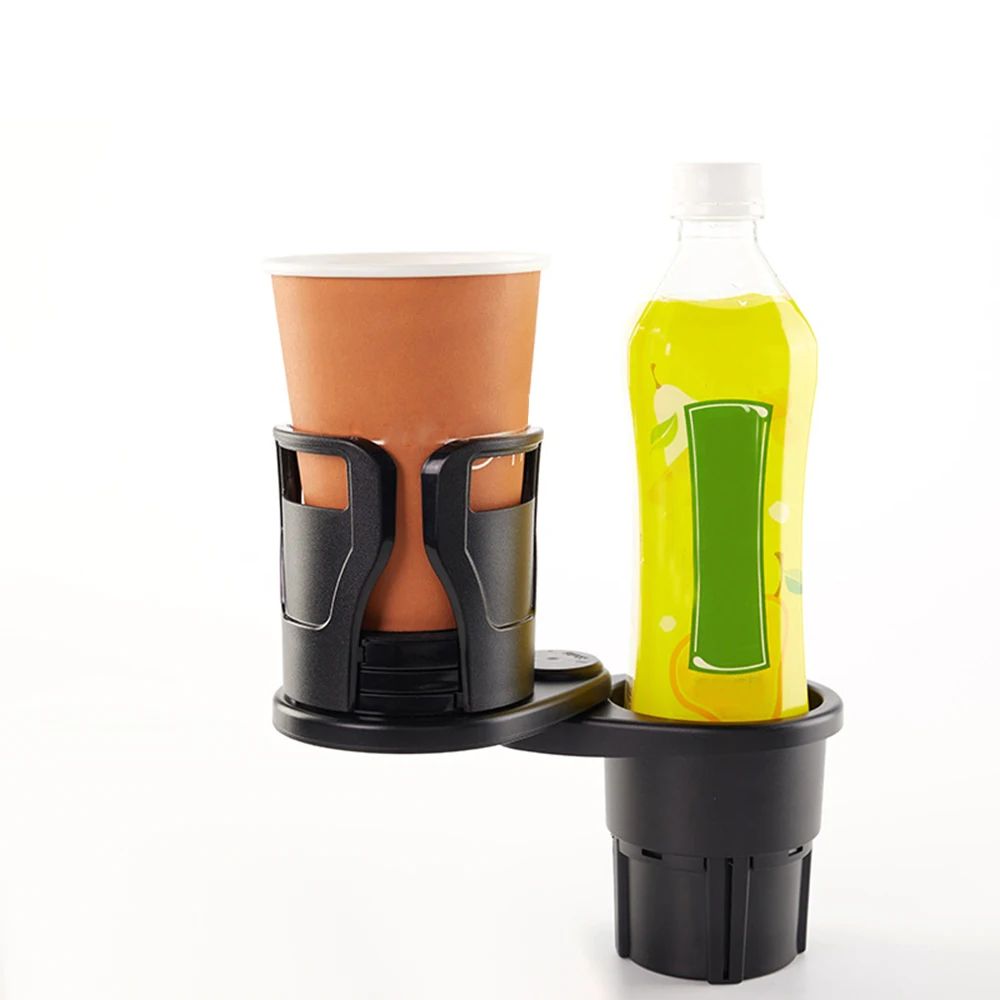 FORAUTO Adjustable Car Dual Cup Holder, Sunglasses and Phone Organizer with Drinking Bottle Holder Bracket - Car Styling image 2