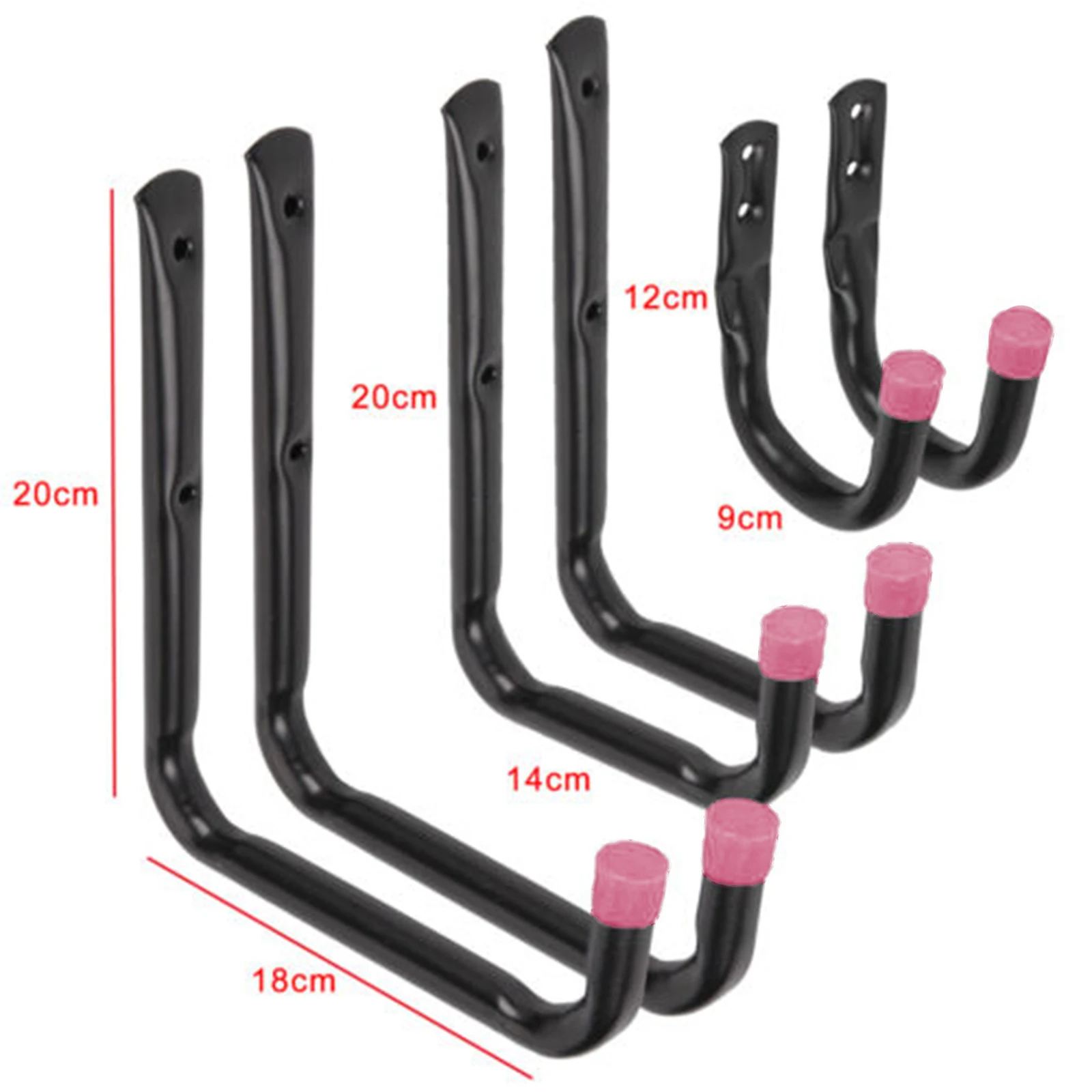 

6Pcs Wall Mounted Hooks Ladder Hose Tools Organizer Hooks for Garden Garage Shed For storing bikes, ladders, lawn mowers