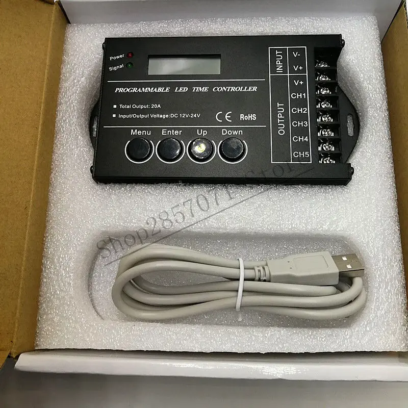 TC420 TC421 time programmable 5 CH output led strip light controller Widely used in aquariums fish tank plant grow |