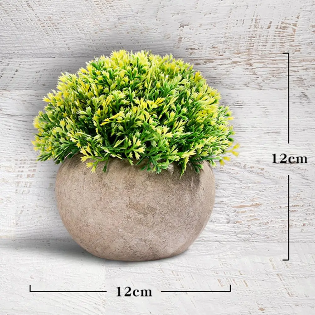 

Simulation Potted Fresh Home Decoration Plastic Rural Grass Ball Fake Bonsai for Living Room