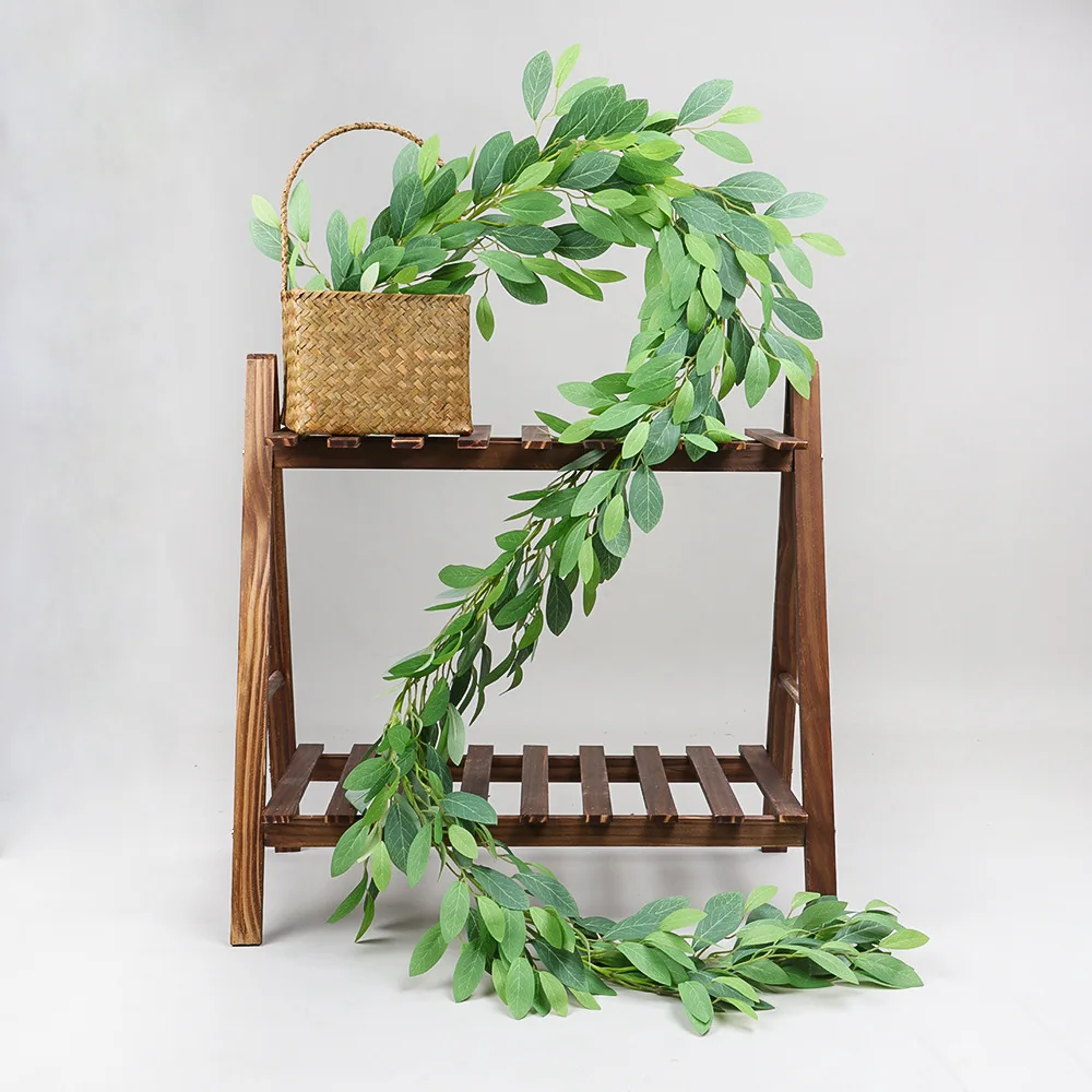 

1 Pcs Artificial Plant Vine Festive And Party Supplies Green Fake Leaves Wall Hanging Long Decoration