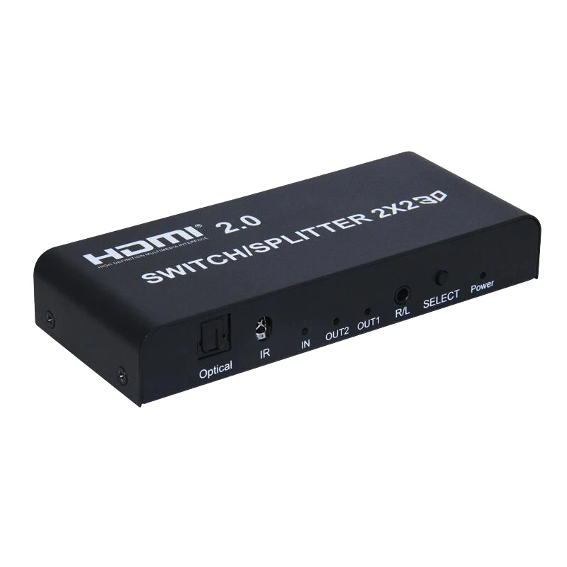 2x2 HDMI переключатель сплиттер 2 в 2 Выход HDMI конвертер адаптер с пультом дистанционного управления поддерживает HDMI 2,0 3D 1080p 4K x 2K IT-well