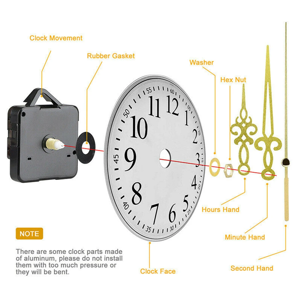 

Silent Sweep Quartz Clock Movement Mechanism Hands 0.5\\\\\\\" Shaft Replacement DIY Repair Parts For Home Handmade