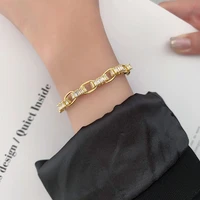 south korea style simple chain zircon students bracelets gift party banquet womens jewelry ornament 2021