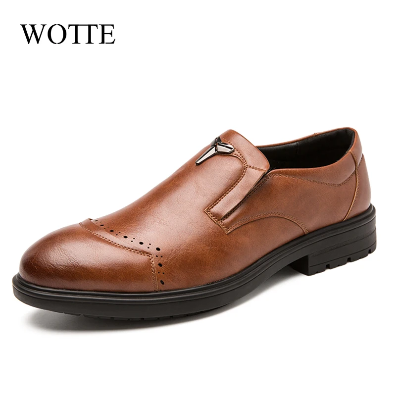 

Мужские кожаные туфли, коричневые удобные брендовые модные лоферы, мужская обувь, свадебные туфли, роскошные дизайнерские туфли, мужская об...