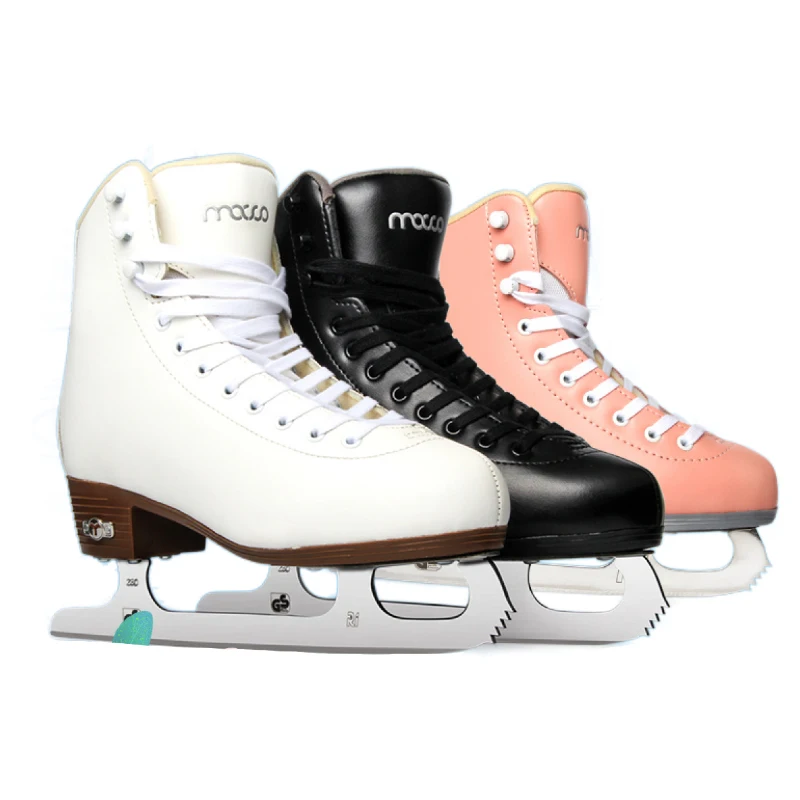 Genuine Leather Ice Figure Skates Shoes Professional Thermal Warm Thicken Skating Shoe With Blade For Kids Adult Teenagers | Спорт и