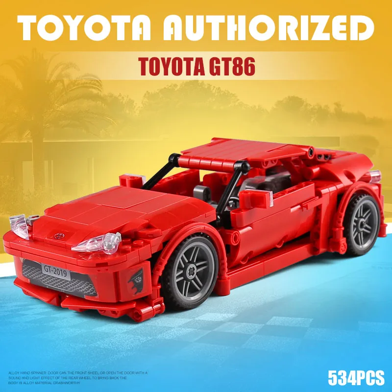 Toyota авторизация технический креативный MOC мультяшный инициал D AE86 Vechicle