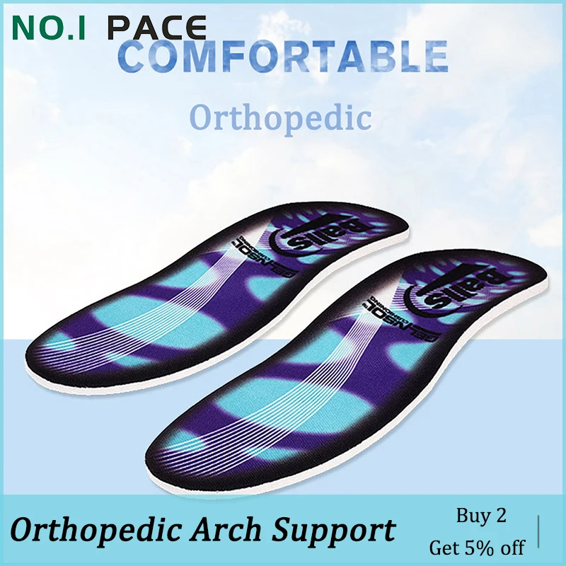 

NOIPACE Orthotic Insole 3D Gel High Arch Support Flat Feet Women Men Orthopedic Air Movement Damping Cushion Pad for Relief Pain