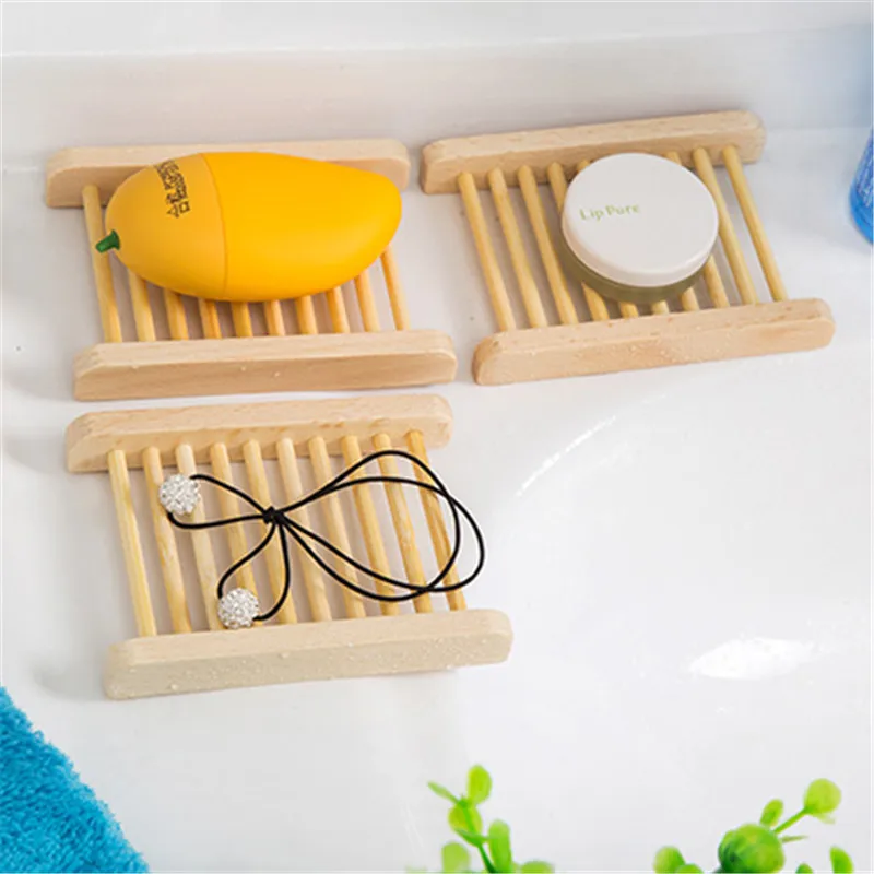 

Natural Wood Soap Dish Bathroom Accessories Home Storage Organizer Bath Shower Plate Durable Portable Soap Tray Holder New 1PC