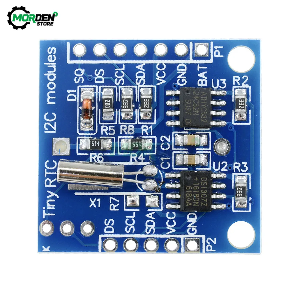 Модуль памяти DS1307 Tiny I2C RTC AT24C32 модуль часов в реальном времени + чип датчика