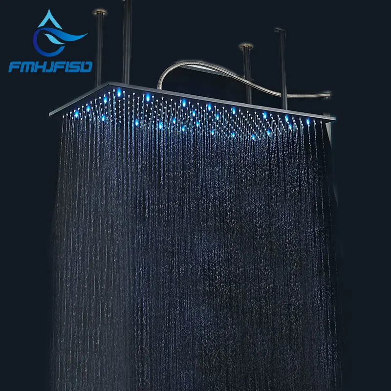 

LED Shower Head 40*80cm Stainless Steel Showerhead Water Saving Shower Heads