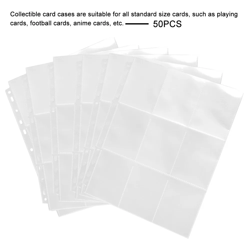 450 Pockets Coin Holder Home Transparent Replacement Parts Storage Wallets For Trading Cards Sleeves Game Practical Album Pages | Дом и сад