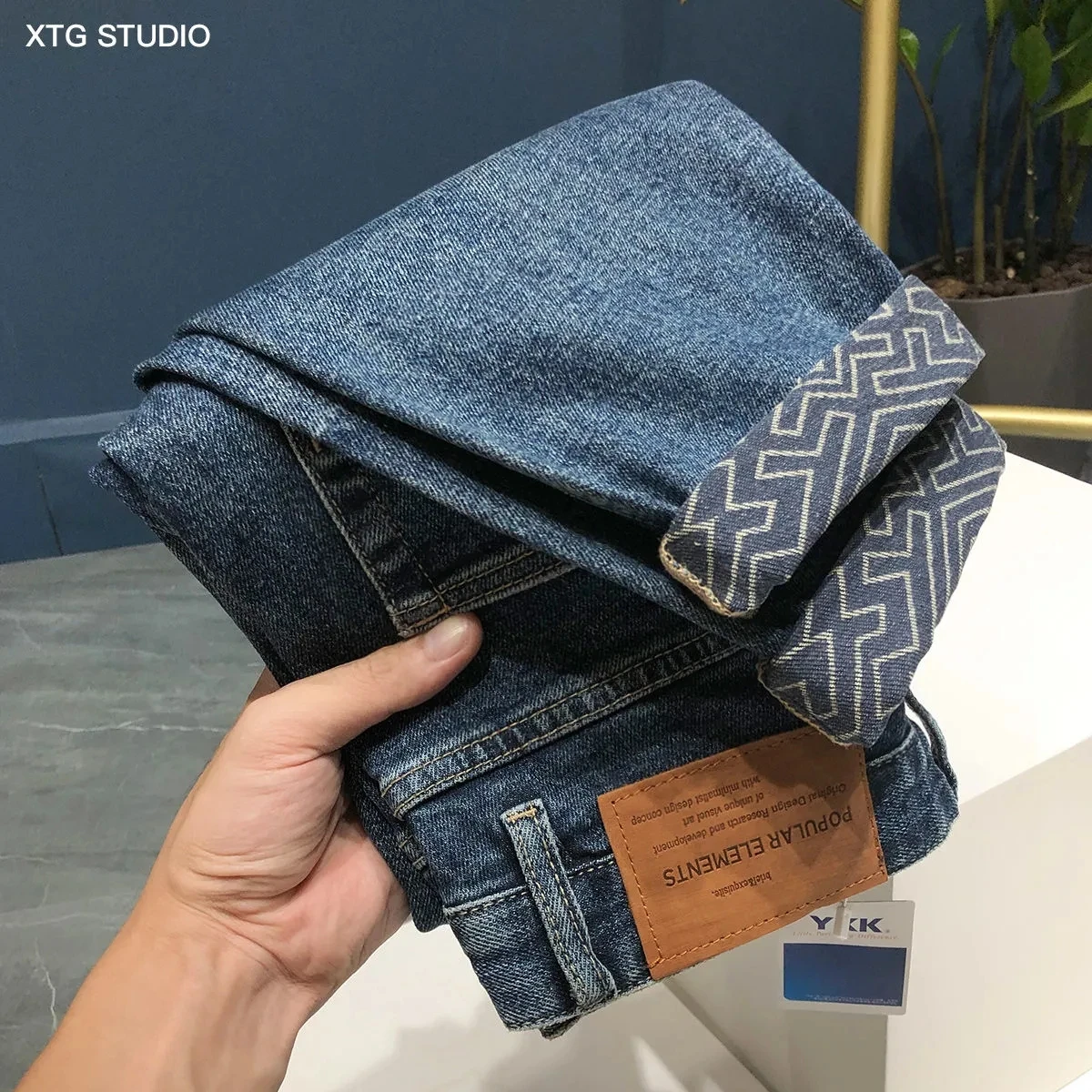 

Джинсы мужские стрейчевые, на весну/осень, батальных размеров